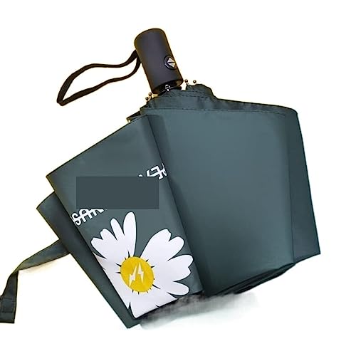 Parapluie automatique de poche pliable HLTYGWX noir et blanc