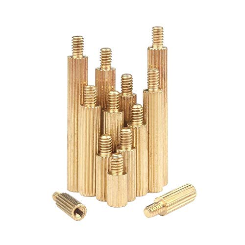 Soporte de columna de cobre M2 roscado perno circular de cabeza simple para separación de PCB 40 piezas