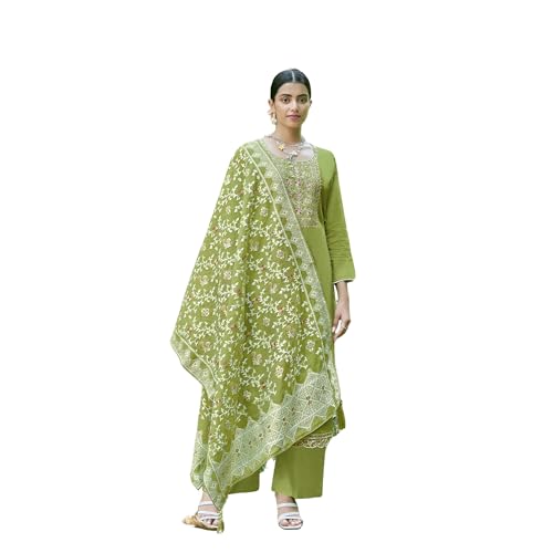 Robe traditionnelle indienne d'exception en coton Zam Lakhnavi
