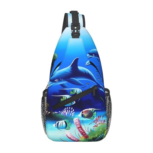 Sac bandoulière homme dauphins corail ergonomique pour vélo
