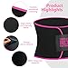 AMZBOSS Waist Trainer for Women Lower Belly Fat, Waist Sweat Band for Women, Belly Band Sweat Belt, Stomach Wrap, Body Shaper, Great Gym Accessories for Sauna, Working Out, Fitness, Medium Black/Pink