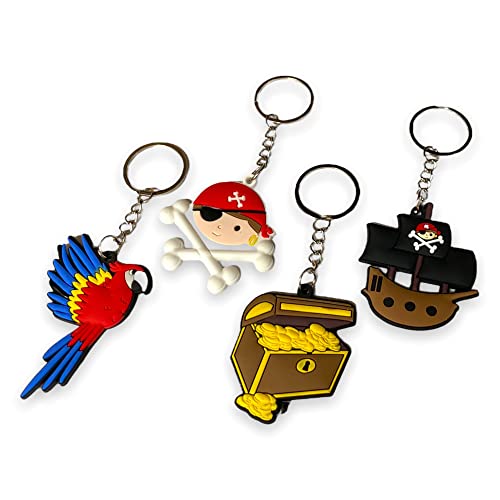 cama24com Palandi® Lot de 12 porte-clés pirates avec cache-œil et foulard Cover