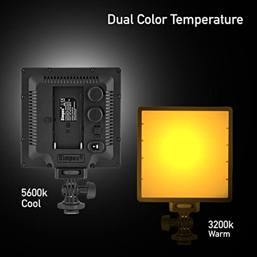 Image of Simpex Camera LED 500 Bi Pocket Size with li-on NP F 770 Battery with Micro USB Charging, Dimmable 3200k - 5600k, Compatible with Tripods, Monopods, Camera Stand, Table top tripods etc.