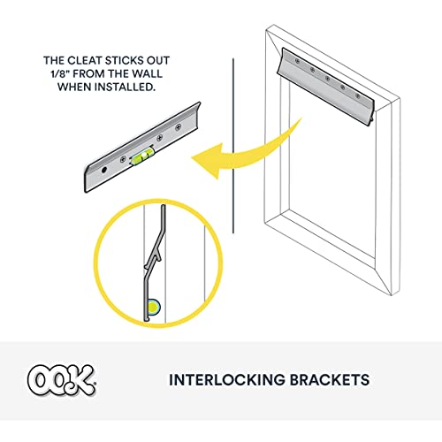 image for OOK 533212 French Cleat, Picture and Mirror Hanger with Hardware, 60lb