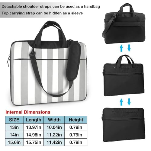 Maletín impermeable para laptop 15.6 pulgadas gris y blanco miniatura 3