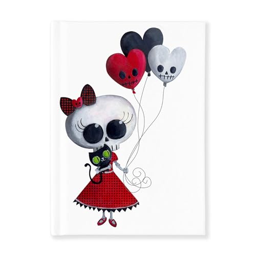 Cuaderno Diario Personal Tapa Dura Esqueleto Blanco miniatura 1