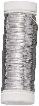 Rayher Silver Copper-Core Wire for Crafting, Hobby and Jewellery Making, Thin Craft Wire, Silver, 0.25mm, 100m, 2403600