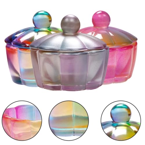 Set 3pz Vasos Manicura Multiusos con Tapa Decorativo miniatura 7