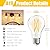DAYBETTER 12 Pack A19 Vintage LED Edison Bulbs, 60W Equivalent Dimmable LED Bulbs, High Brightness 2700K Warm White, 800 Lumens, 8W E26 Standard Base, CRI80+, Clear Glass Filament Bulb for Living Room