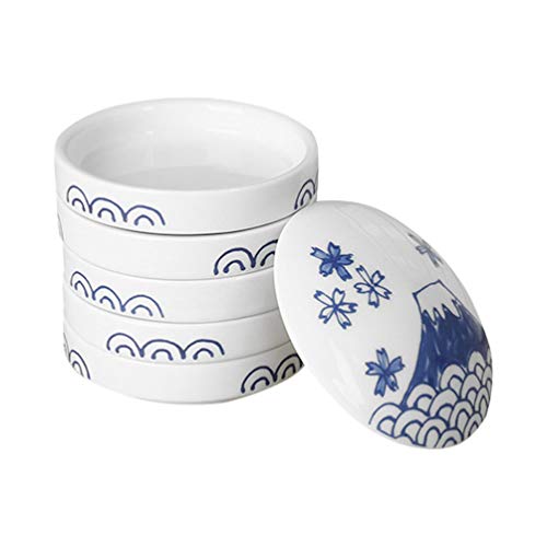 MILISTEN Paleta de pintura de artista de cerâmica paleta de aguarela empilhável bandeja de mistura de cores portátil com tampa para colorir de pintura de guache de aguarela de artista (azul)