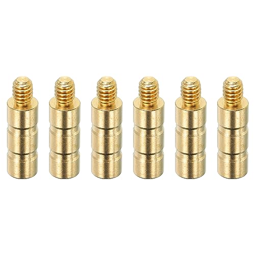 PATIKIL 50 Grain Archery Arrow Insert 0.244 Inch, 6 Pack Brass Arrow Weight Bolt for Field Points Shaft
