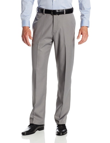 Haggar Men's Cool 18 Classic Fit Plain Front Mini Houndstooth Fancy Pant