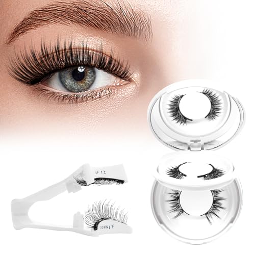 Magnetic-Eyelashes Kit with Applicator, Higu clace Eyelashes-Magnetic No Glue Needed, 2 Pairs Reusable Magnetic Lashes Without Eyeliner, Wispy Magnetic Eye Lashes Kit Easy to Use (Style AB3)