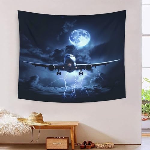 Tapisserie murale avion en tissu haute densite effet 3D relief pour decoration