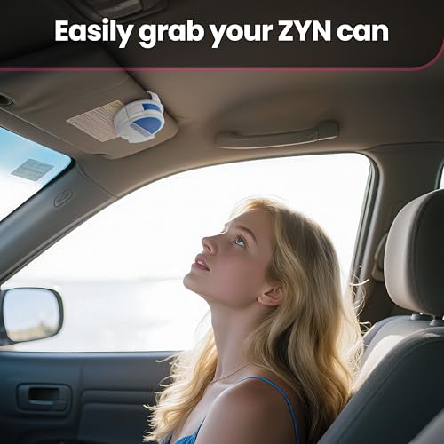 Image of LUVCOSY 2 Packs Holster Clip Car Visor Clips for Zyn | Alpha Pouch Tins | Zyn Car Visor Holder Clip | Belt /Car Sun Visor Accessory | Clip-On for Easy Access | Gift for ZYN Lovers | Clear