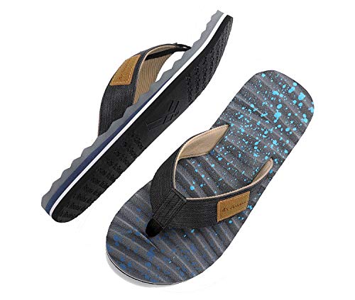 AX BOXING Chanclas Hombre Flip Flop Ondulado Sandalias Comodo Verano Für Piscina/Playa/Ducha Tamaño 41-46 (At9813 Gris, Numeric_41)