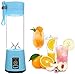 Juicers XMJ szklany przenośny blender kubek na sok ze stali nierdzewnej 6-ostrzowy mały blender do koktajli i smoothies XMJ (kolor: Niebieski)