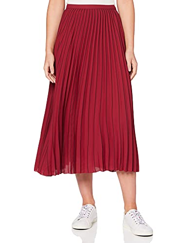 Tommy Hilfiger TH Essential Midi Skirt, Gonna, Donna, 30 (Manufacturer Size: 2), Rosso (Cabernet Gbh)