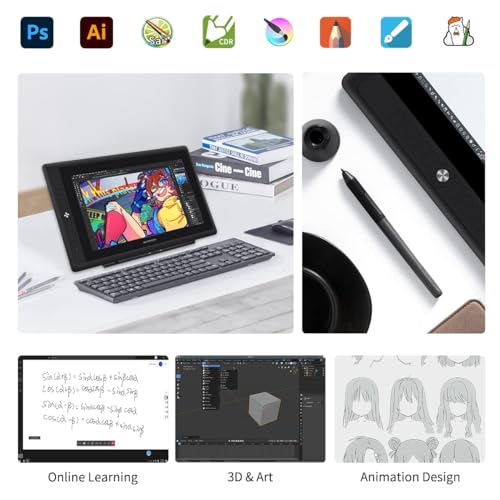 Gaomon A2.PD156P-0-EN0000-0-1-CY-0 Pd156Pro - 15.6 Inch Drawing Tablet With Screen Full-Laminated 120% Srgb Pen Display With Dial Key & 10 Hotkeys, Battery-Free Stylus Art Tablet For Digital Drawing, Anime thumb #8
