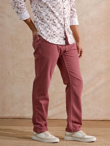 Image of WROGN Men's Cotton Jeans | Clean Finish | Relaxed Fit