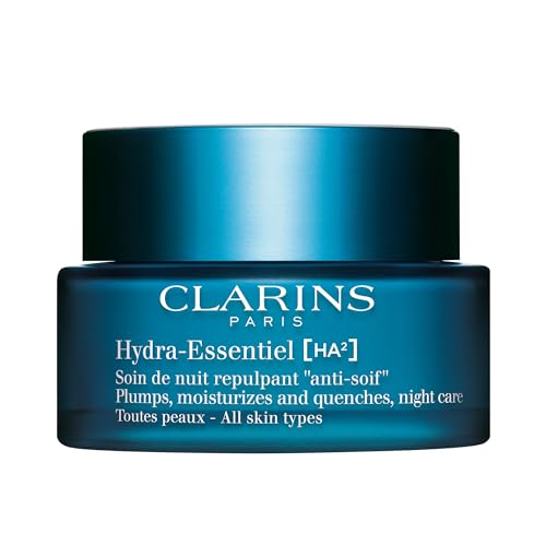 Clarins Hydra-Essentiel Rich Cream|Intensely Hydrating Moisturizer|60 Seconds to Plumper Skin*|Nourishes, Softens and Soothes|Double Dose Hyaluronic Acid|Very Dry Skin Type|1.7 Ounces