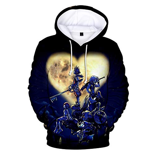 MULIZHE Kingdom Hearts Sudadera con Capucha con cordón 3D y Chaqueta Casual de algodón para...