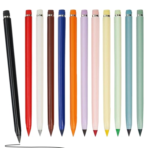 Lápices de colores para adultos – Lote de lápices de colores al por mayor, sin tinta 12 piezas sin afilar herramientas de dibujo para taller, bocetos diarios creativos de guarderías