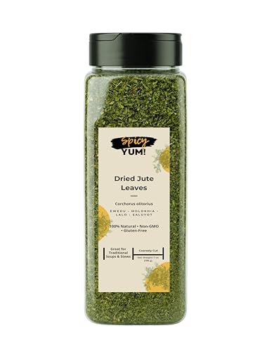 Spicy Yum! Dried Jute Leaves (Ewedu / Molokhia / Lalo / Saluyot) – 7 oz – Premium Egyptian Spinach – Natural Non-GMO Leaf Vegetable for African & Middle Eastern Soups