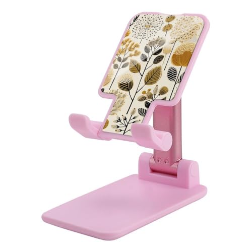 Support téléphone pliable fleur dorée réglable stable pour bureau