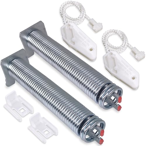 UPGRADED 12004119 Dishwasher Door Spring & Cable Set - Dishwasher Door Hinge Replacement 00754866, AP5953108, PS10061222, PD00041424
