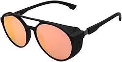 Óculos de Sol Redondo Steampunk Retrô Vintage Premium Proteção UV400 em Acetato Italiano Estilo Clássico Moderno Unissex Masculino Feminino - Modelo Floripa - Cacife Brand