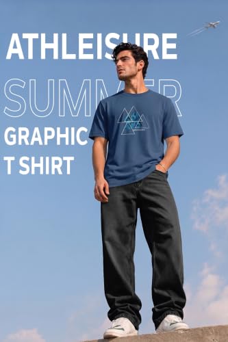 Image of Van Heusen Men's Athleisure Graphic T-Shirt - Comfortable Crew Neck| Soft Breathable Cotton Blend | Casual Wear Style | Summer Favorite | Style 60054