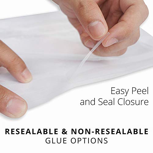 Clear Poly Bags 6x9\", 8x10\", 9x12\", 11x14\" Combo Pack of 400 (100 each size) Clear Bags for Packaging - Plastic Bags for Packaging Products - Clear Packaging Bags (Extra Strong Seal)