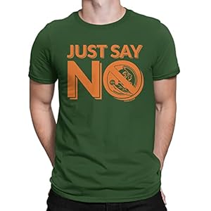 Rival Gear Miami Football Just Say No Funny Men’s T-Shirt (3X-Large), Dark Green