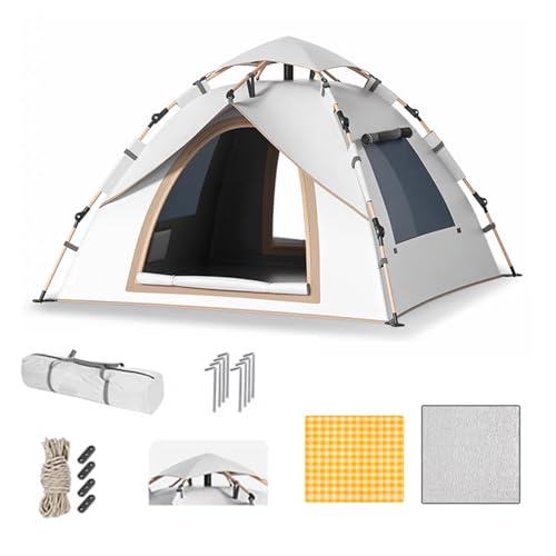 Carpa de camping Pop-Up para 3-4 personas ligera y portátil miniatura 1