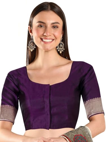 Image of Chandrakala Casual Blouses for Women Sarees,Readymade (B186-P)