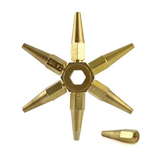 Jeux de 7 buses becs de soudage Acétylène chalumeaux 40/63/100/160/250/315/400