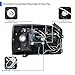 SPEC-D TUNING Projector Headlights Black Compatible with 2005-2007 Dodge Dakota, Left + Right Pair Headlamps Assembly
