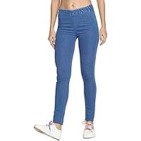 ADBUCKS Womens Slim Fit Denim Lycra Stretchable Jeggings Mid Rise, Ankle Length with Elasticated Waistband (Multi Color & Plus Size Also Available) (Size 30-46 Inch)