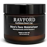 RAVFORD Men’s Face Moisturizer – Matte Finish, Fast-Absorbing, Non-Greasy Hydrating Cream for Dry & Aging Skin with Hyaluronic Acid, Vitamin C, Niacinamide & Aloe Vera – Unscented, Made in USA, 2 oz