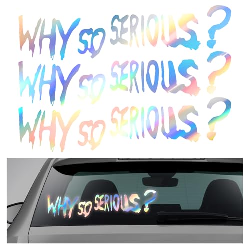 DXNQ 3PCS Why So Serious Vinyl Stickers