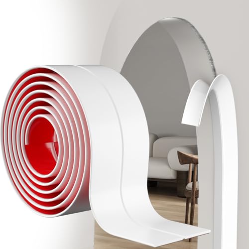 Symyda Flexible Wall Corner Guard (10.8ft) Child & Pet Safe Edge Guards Paintable & Removable Without Damage - Self-Adhesive Edge Protector for Baby Proofing Furniture & Curved Corners (White)