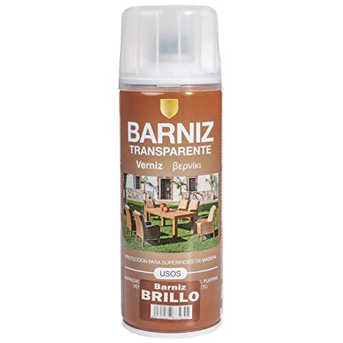 Etrexonline Pintura Spray Multicolor Profesional 400ml Adecuado Metal Madera y Plástico - Color Barniz Brillo (Paquete de 1)