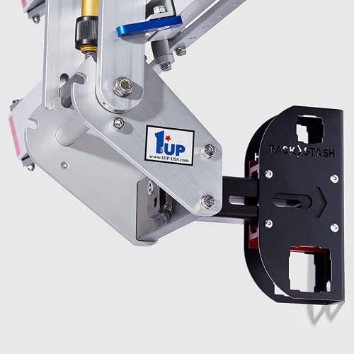 1 Up Usa: Rack Stash Vertical Wall Mounted 1.25" Hitch Storage | Low Profile, Easy Install, Adjustable, Usa Made, (Organize Garage, Bike, Ski, Cargo), Heavy Duty Powder Coated Steel, Holds 90Lbs #TOP3