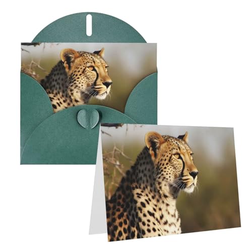 Cartes de vœux anniversaire mariage remerciement motif léopard sauvage vierges