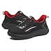 Treesky Non Slip Work Shoes for Women in Food Service - Slip Resistant, Comfortable & Lightweight Sneakers, Suitable for Restaurant, Kitchen & Nursing Crews (Black & Red, Size 10)