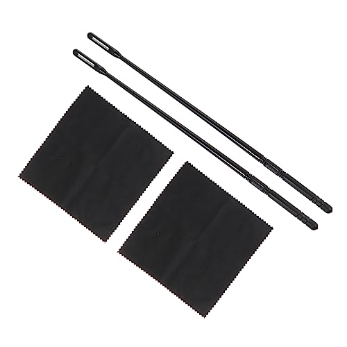 HANABASS 4Pcs Cleaning Rod with Flute Cleaning Cloth Smooth Polished Rod for Reliable Cleaning of Flutes and Piccolos Lightweight and Washable Cleaning Accessories