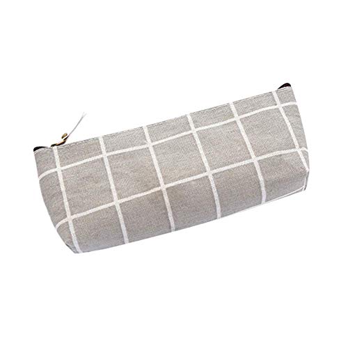 Estuche de lápices con cremallera y bolsa duradera de tela a cuadros Imprimir escuela estudiante pluma titular organizador papelería bolsa gris portátil y útilDurabilidad Estuche de lápices con cremallera y bolsa duradera de tela a cuadros Imprimir escuela estudiante pluma titular organizador papelería bolsa gris portátil y útilDurabilidad
