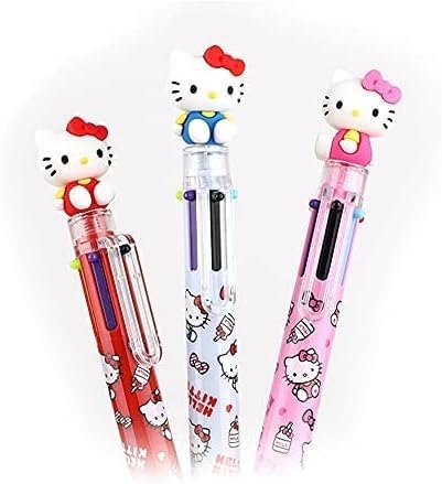 Miniatura 3 de Hello Kitty - Bolígrafo multicolor de 0.028 in, 6 colores, con figura de Hello Kitty, 1 unidad (azul)