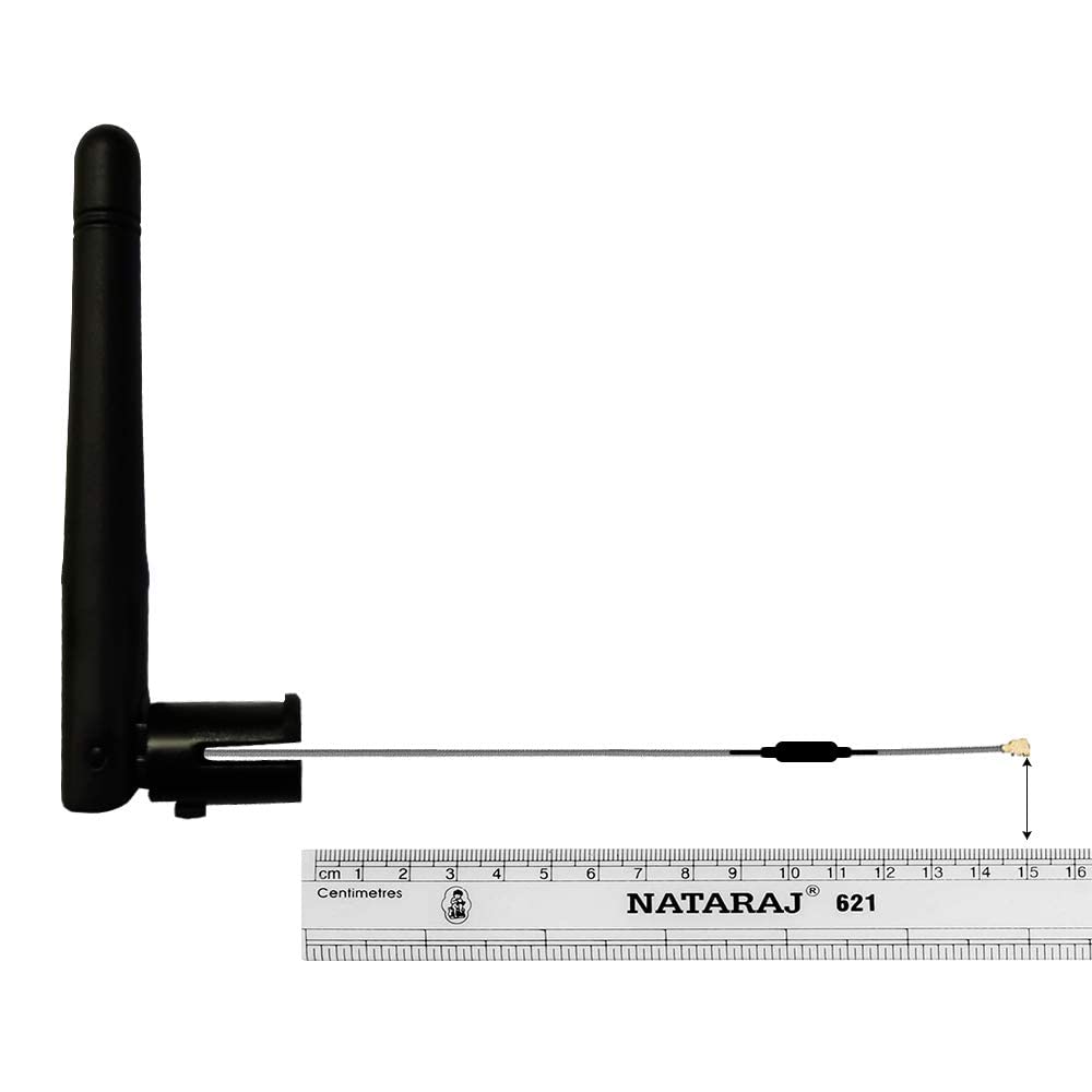 GraspaDeal WiFi Antenna 5dbi Rubber Duck Antenna Whip Antenna with UFL 2.4Ghz Connector Cable/IPEX Cable Connector 1 Pc.